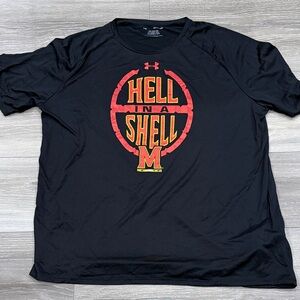 Under Armour TECH Black Graphic Men's Shirt U of MD XXL